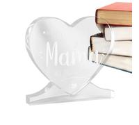 Riaisttd Cartel De Corazón Acrílico, Decoración Clara para Cumpleaños de Mamá, De Mesa De Día De La Madre En Acrílico Con Base, Para Estantería Dormitorio Lugar De Trabajo Mesilla De Noche