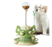 Riaisttd Cat Toy Ball Track, Exercise Puzzle Kitten Toys, Cat Ball Track with Feather, Funny Ejercise Puzzle for Cats, Kitten Toys for Fun and Ejercise, Stable Cat Puzzle Toy, Kitten Ball Track Toy