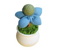 Riaisttd Catnip Flower Toy, Flower Pot Design, 12x6x6cm, Feline Enrichment, Indoor Kitten Play, Interactive Lick Stimulation, Teeth Cleaning Aid, Healthy, for Pet Supplies Daily Use