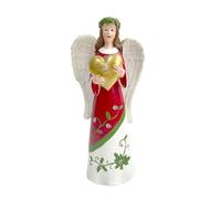 Riaisttd Christmas Angel Statue, Glowing Desktop Sculpture, 12 Inch Light Up Figurine For Christmas Table Decor, Beautiful Religious Holiday Sculpture Craft Enhance Your Festive Atmosphere