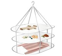 Riaisttd Clothes Drying Rack, Plegable Flat Mesh Hanger, Large Space Saving Laundry Dryer, 30,31 x 24,02 x 30,71 pulgadas, Organizer for Sweaters, Socks, Underwear, Toys, Home, Apartment