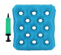 Riaisttd Cojín de asiento inflable, portátil Air Seat Pad with Pump, 16.93x16.93 inches Lightweight & Breathable Waffle Mat, Ergonomic Comfort for Long Sitting, Travel, Wheelchair
