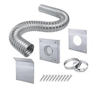 Riaisttd Cold Air Kit, Outside Air Kit, Cold Air Vent Pipe, Pellet Stove Ventilation, Fireplace Vent Pipe, Rust Resistant Air Kit, Sturdy Vent Pipe, Air Intake Kit, Efficient Ventilation