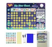 Riaisttd Colorful Weekly Chore Board, Dry-Erase Chore Chart Magnetic, Responsibility Chart for Boys, Magnetic Chart for Refrigerator, Kids Weekly Checklist Board, Magnetic Family Organizer Chart