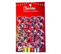 Riaisttd Cookie Cutters Christmas Shapes, Small Cookie Cutter for Christmas, Animal Cracker Cookie Cutter, Baking Tools for Cookies, Cookie Molds for Holiday Parties, Christmas Cookie Cutter Set