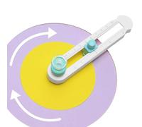 Riaisttd Cortador Circular Para Papel,Herramienta De Corte Circular - Cortador de papel giratorio y cortador de círculo para papel,Corte preciso, herramienta de papel de Scrapbooking con escala clara