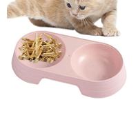 Riaisttd Cuencos para perros - Macaron Doble Gato Alto | Cuencos para