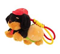 Riaisttd Cute Dachshund Plush Keychain, Dog Shaped Key Ring Pendant, Soft Plush Key Ring for Backpack, Car Keys, School Bag, Adorable Stuffed Animal Keychain Ornament for Dachshund Enthusiasts, Burger