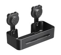 Riaisttd de ducha con, de almacenamiento para montaje en pared sin taladro, organizador de baño para champú, jabón, maquinilla de afeitar, tazas, resistente que ahorra espacio p