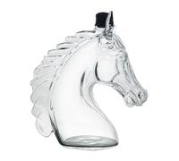 Riaisttd Decantador para Whisky, 350 ml con forma de cabeza de caballo transparente, accesorio para bar, jarra de whisky y alcohol, para padre, hombres, marido, padre, novio, él, cumpleaños
