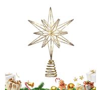 Riaisttd Decoración De Parte Superior De Árbol De Navidad | Adorno Festivo De Cima De Árbol | Estrella Brillante Con Lentejuelas Para El Árbol De Navidad Para La Oficina La Casa El Bar La Tienda El