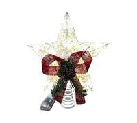 Riaisttd - Estrella luminosa para la parte superior del árbol de Navidad | Decoraciones de la parte superior de las fiestas de temporada - Cima de árbol de estrella con lentejuelas preiluminadas, para
