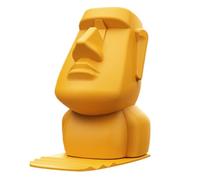 Riaisttd Eyeglass Holder Strap, Easter Island Statue, Creative Glasses Stand, 4.92x4.92x3.35 Inches Head-Shaped Eyewear, Desktop Sculpture for Bedroom, Nightstand, Bookshelf