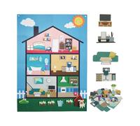 Riaisttd Felt Story Board, Children Story Wall, Interactive Game, 40,94 x 29,53 pulgadas, Reusable Decorative Display, Educational Learning Tool for Preschool, Classroom, Edad 3+