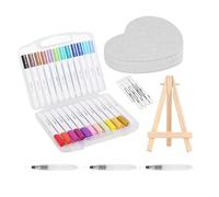 Riaisttd Foam Texture Painting Kit, Kids Drawing Set, Creative Paper Craft Supplies, Easy Grip Art Tools Design, for Girls Boys Children Educational Activity Use