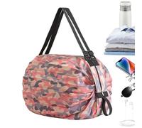 Riaisttd Foldable Shopping Bag, Large Folding Storage Tote Heavy Duty Organizer 15.75x15.75 inches for Clothes Groceries Sports Travel Market Daily Use Work Food Supplies