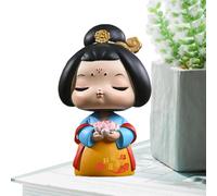 Riaisttd Funny Girl Shaking Head Doll Ornaments, Resin Doll Collectibles, Tabletop Decorations for Car, Home, Studio, Cute and Playful Indoor Decor, Ideal for Display Accessories