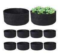 Riaisttd Garden Grow Bags, Plant Bags, Growing Vegetables with 10/15 Gallon Fabric Planter Pots, Aeration-Enhanced Reusable Container for Flowers, Fruits, Tomate, Potato, Black