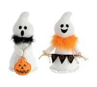 Riaisttd Halloween Ghost Decorations, Collectible Figurine Dolls, Cute Scarf Wrapped Spirits, 10.63 Inches Soft Plush Table Display, Home Accents for Kitchen, Bedroom, Car, Apartment, Hotel