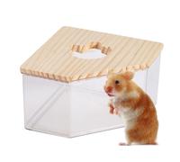 Riaisttd Hamster Sand Bath Box, Pet Cage Clear Box Hamsters Sand Bathtub