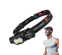Riaisttd Headlamp recargable, portátil LED Head antorch, ultra ligero camping Headlight (3,5 x 1,77 pulgadas), perfecto para exteriores, running, Storm Preparedness and Readiness