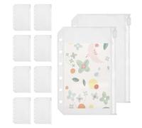 Riaisttd Inserciones para archivador - 10 unidades organizadoras antipérdidas - Páginas transparentes para insertar en las carpetas - Para facturas, documentos fiscales, tareas escolares, informes de