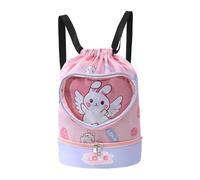 Riaisttd Kids Swim Bag, Impermeable Drawstring Beach Backpack 14,17 x 11,81 pulgadas, Lightweight Cartoon Pool Bag with Dry Wet Separation, Quick-Dry Storage Organizer, for School, Travel, Gym, Rabbit