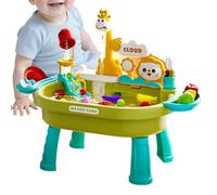 Riaisttd Kids Water Table, Outdoor, Toddler Splash Set, Pretend Kitchen Game 23.62x12.99x17.32 Inches, Fishing Activity Feature, Ideal for Preschool Summer Beach Backyard Fun