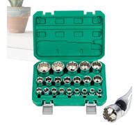 Riaisttd Kit de enchufes para reparación de automóviles, 8-32 mm pulido a espejo - Plum Blossom cabeza a herramienta para vehículos | para mecánicos técnicos profesionales, mantenimiento industrial