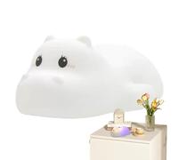 Riaisttd LED Hippo Night Light, Cute Silicone Animal Lamp, Colorful Rechargeable Touch Lamp for, with 5.7x10.2x6.2cm/6.18x4.02x2.44 inches Perfect Night Light for Special Occasions and Family Moments