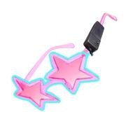 Riaisttd LED Light Up Glasses, Colorful Star Sunglasses with Transparent