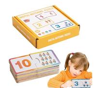 Riaisttd Matching Game, Wood Intelligence Boost Toy, Number and Color Strategic Matching, 4.92x4.53x0.98 Inches, Ideal for Kids 3+ Years, Airplane Basket Filler, Classroom, Birthday