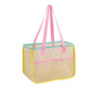 Riaisttd Mesh Beach Bag, Mesh Tote, 13.78x10.24x8.27in, Fashionable Pouch Organizer for Storage of Water Bottles, Towels, Toys, and Travel Accessories, Pool, Summer, Picnic