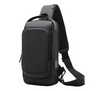 Riaisttd Mochila bandolera impermeable, mochila de viaje antirrobo, 11.8 x 6.3 x 3.53 pulgadas, función de puerto de carga USB, mochila de hombro de gran capacidad para fitness, compras