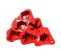 Riaisttd Moldes de Silicona para Fiestas Navideñas,Bandeja Reutilizable De Fácil Desmolde - Molde de Árbol de Navidad de Silicona -, Jabón, Caramelo, Hielo, Galleta, Manualidades Alimentarias,