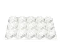 Riaisttd Moldes de silicona para repostería con forma de estrella, herramienta de fabricación de bricolaje, moldes para tartas de fiesta, para cera, cemento, jabón, jalea, pudín, postre, muffin,