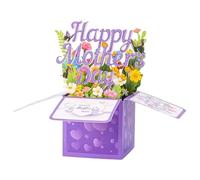 Riaisttd Mothers Day Card, Mothers Day Flower Greeting, Creative Keepsake Gift, Elegant Design with Envelope, 7.09x7.09x0.39 inches, Ideal for Living Room, Bedroom, Seasonal Decor