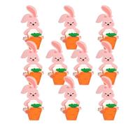 Riaisttd Paquetes De Galletas Para Pascua,Paquete De Alimentos De 10 Piezas | Diseño De Conejo Que Zanahoria Envases Dulces Vacaciones | Para Artesanías Juguetes Galletas Chocolate Comida