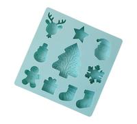 Riaisttd Para Galletas De Navidad De Silicona,Forma De Silicona Para Fudge Con 10 Cavidades - Molde De Gelatina,Para Amantes De Dulces Organizadores De Cocineros Principiantes Chef Pasteleros