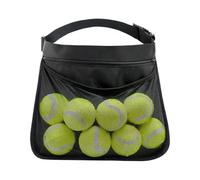 Riaisttd Pickleball Belt Bag, Hands- Ball Holder, Adjustable Waist Sports Pouch, 7.09x10.24 Inches Lightweight Storage Pack, Black, for Tennis, Baseball, Outdoor Play Breathable Design