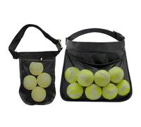 Riaisttd Pickleball Belt Bag, Hands- Ball Holder, Adjustable Waist Sports Pouch, 7.09x10.24 Inches Lightweight Storage Pack, Black, for Tennis, Baseball, Outdoor Play Breathable Design