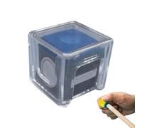 Riaisttd Pool Cue Chalk Box, Acrylic Storage Case, Sturdy Holder Design 1,26 x 1,26 x 1,14 in, Clear Display Container, Compact Size, Billiards Accessory for Daily Practice, Easy to Take