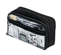 Riaisttd Portable Pencil Bag with Zipper, Aesthetic Pen Pouch Organizer, Stationery Storage Bag for Pencils, Pens, Cards, and Miscellaneous Items, Perfect for School, Office, and Travel