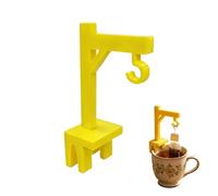 Riaisttd - Portabolsas de té para tazas, soporte y lindo portátil, pinzas para bolsas de té en forma de grúa, para oficina, mesa, hogar, interior, cocina, estación de trabajo oficina