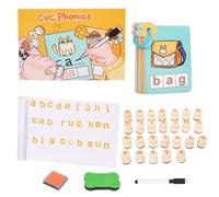 Riaisttd Preschool Writing Practice Book, Erasable Educational Learning Tool, Handwriting Improvement Workbook, Reusable Writing Toy 9.49x2.09x6.14 inches for Kids, Ages 3+