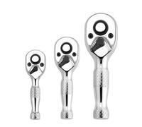 Riaisttd Product Title Wrench Ratchet, Compact Ratchet Set 72-Tooth with Stainless Steel Build, Car Tire Maintenance Tool for Tight Spaces, Pipeline System Repair, Silver