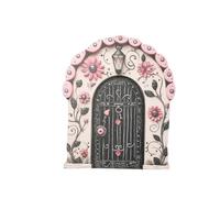 Riaisttd Puerta de, Puertas de para árboles al Aire Libre | Puerta en Miniatura de jardín de de Madera Creativa - Decoración de Puerta de Elfo, Mini Accesorios de jardín de, Decoraciones de tocón de