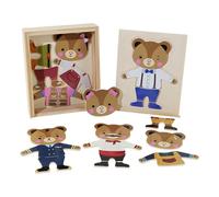 Riaisttd Puzzle Vestir al oso | Juego Educativo De Emparejamiento Y Clasificación | Desvisores Solares,Contra Moufette Taupe Ardilla Gato Raton para Jardín Terraza Patio Granja