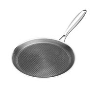Riaisttd Sartén plana para placa de cocción, utensilios de cocina de acero inoxidable | Placa para tortitas con revestimiento antiadherente de - Para doméstico en la cocina, hornillos de