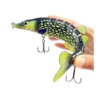 Riaisttd Señuelos Para Bass | Modelo Articulado De Fundición Lenta Equipado Con Anzuelos - Swimbaits De Pesca | Para Pesca En Río, Tanques, Estanques, Frente Al Mar, Surf, Lago Y Completo